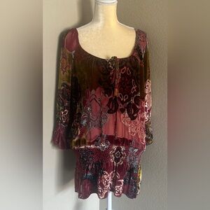Mechant L Multicolor Women's blouse silk and rayon size L
